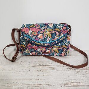Sakroots  Paisley Floral Bird Canvas Purse  ( can be worn Crossbody )